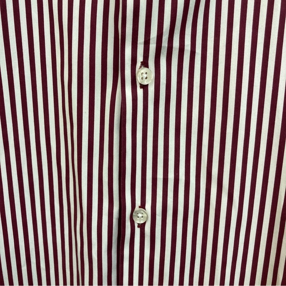 Men’s Zara Super Slim Fit Button Up Shirt Striped Red and White - Picture 3 of 6